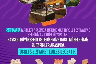 Büyükşehir’in Müzeleri, Türkiye Kültür Yolu Festivali boyunca ücretsiz