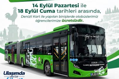 Denizli’de öğrencilere ücretsiz ulaşım müjdesi