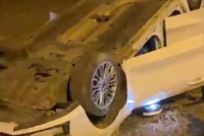 Diyarbakır’da otomobil takla attı: 1 yaralı