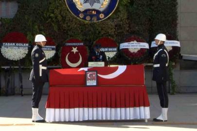 Esenurt’ta denetim sırasında şehit olan polis memuru için tören düzenlendi