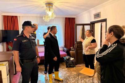 Esmahanım köyünde yağış sonrası inceleme
