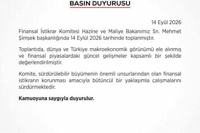 Finansal İstikrar Komitesi toplantısı gerçekleştirildi