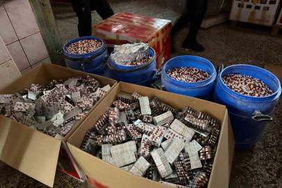 Fırında varil varil uyuşturucu hap ele geçirildi: Toplam 1 milyon 758 bin adet