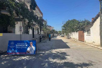 Germencik’te cadde ve sokaklarda çalışmalar hız kesmeden sürüyor