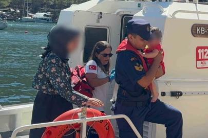 Gezi teknesinde yaralanan bebek için Sahil Güvenlikten tıbbi tahliyesi yapıldı