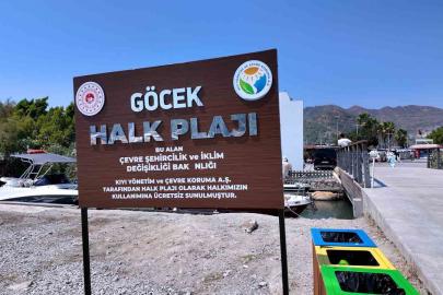Göcek’te temizlenen plaj vatandaşların hizmetine sunuldu