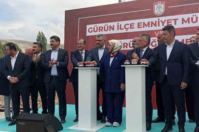 Gürün Emniyet Müdürlüğü ve öğretmenevi binalarının temeli törenle atıldı