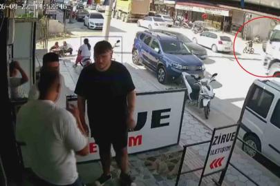 Hafriyat kamyonunun kör nokrasından geçmeye çalışan bisikletli çocuk saniyelerle ölümden döndü