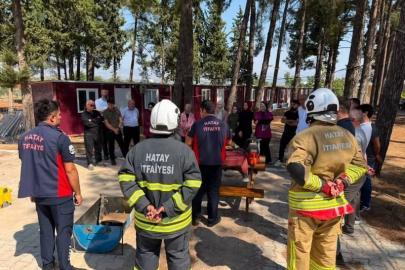 Hassa’da sağlık personeline yangın eğitimi verildi