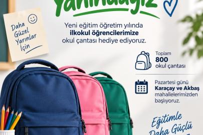 Honaz Belediyesinden 800 ilkokul öğrencisine çanta desteği