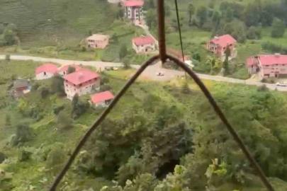 İlkel teleferikle ’heyecanlı’ yolculuk