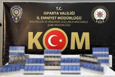 Isparta’da 300 paket kaçak sigara ele geçirildi