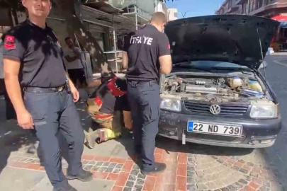 Kaputtan miyav sesi geldi, itfaiye ekipleri harekete geçti