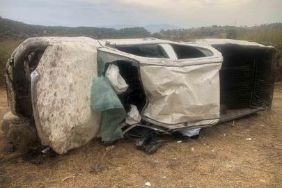 Karpuzlu’da kamyonet takla attı: 3 yaralı