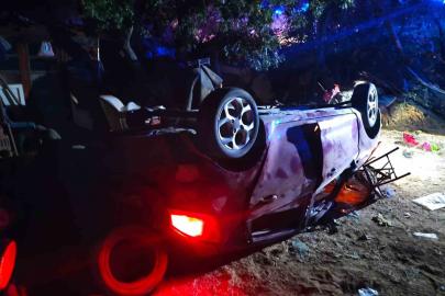 Keşan’da takla atan otomobildeki 4 kişi yaralandı