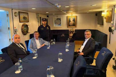 KKTC Cumhurbaşkanı Erhürman, TCG Işın’da arama çalışmalarını takip etti