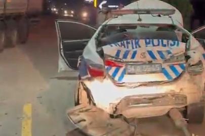 Kontrolden çıkan çekici, biri polis otosu olmak üzere 3 araca çarpıp akaryakıt istasyonuna daldı: 1 ölü