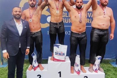 Körfez Gençlerbirliği pehlivanları İshakçılar’da madalya kazandı