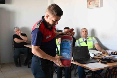 Manisa Büyükşehir Belediyesi personeline nefes kesen tatbikat