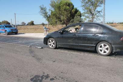 Manyas’ta otomobil motoiklete çarptı: 1 ölü