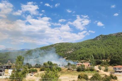 Menteşe’de otluk alanda yangın