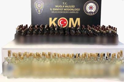 Milas’ta araçtan 144,7 litre kaçak içki çıktı