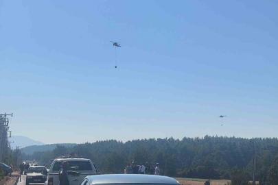 Muğla’daki yangına 7 uçak, 15 helikopterle müdahale sürüyor