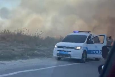 Otluk alanda çıkan yangın itfaiyenin müdahalesiyle söndürüldü