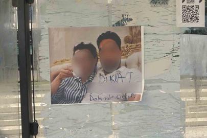 Otobüs durağına asılan "Dikkat, dolandırıcıdır" yazılı fotoğraf karesi görenleri şaşırttı