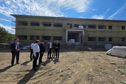 Pamukören Ortaokulu inşaatında çalışmalar sürüyor