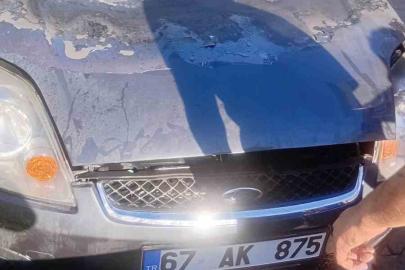 Park halindeki araçta kullanılmaz hale geldi