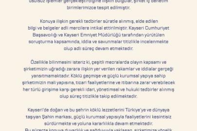 Şahin Sucukları’ndan usulsüzlük iddialarına açıklama: "Süreç titizlikle takip ediliyor"