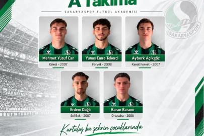 Sakaryaspor altyapısından 5 genç oyuncu A takıma yükseldi