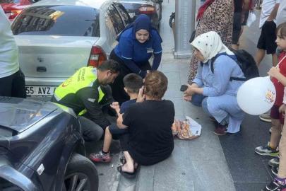 Samsun’da otomobilin çarptığı 5 yaşındaki çocuk hafif şekilde yaralandı