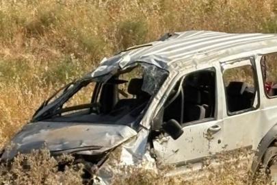 Siirt’te hafif ticari araç takla attı: 1 yaralı