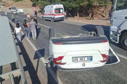 Siirt’te otomobil takla attı: 2 kişi ölümden döndü