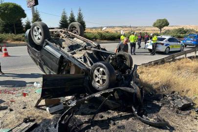 Takla atan otomobilin sürücüsü ağır yaralandı