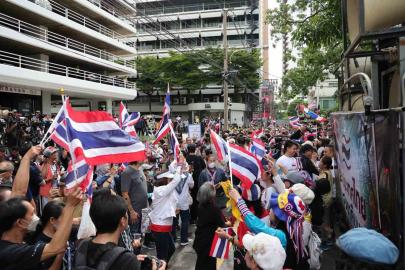 Tayland’da İsrail Büyükelçiliği önünde protesto düzenlendi