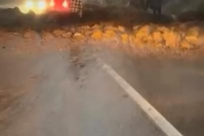 Uludağ yolunda heyelan korkuttu