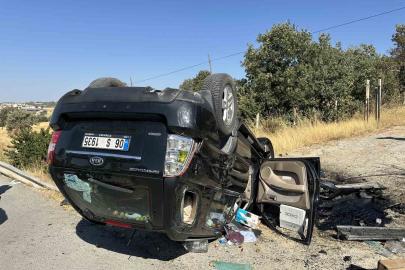 Uşak’ta takla atan otomobilin sürücüsü hayatını kaybetti