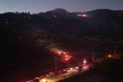 Yahyalı’daki orman yangını havadan görüntülendi