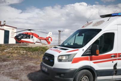 21 günlük bebek helikopter ambulansla Van’a sevk edildi
