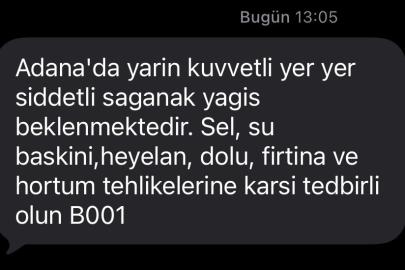 AFAD’dan Adana için uyarı