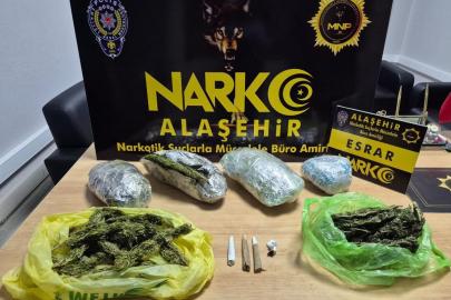Alaşehir’de 1 kilo esrarla yakalanan şüpheli tutuklandı