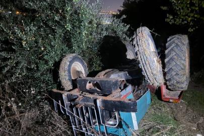 Altınözü’nde ters dönen traktörün altında kalan sürücü yaralandı