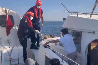 Aydın’da 17 düzensiz göçmen kurtarıldı, 1 göçmen kaçakçısı şüphelisi yakalandı