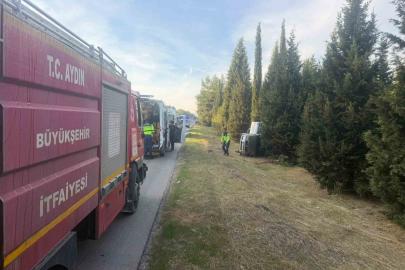 Aydın’da otomobil devrildi: 2 yaralı