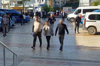 Aydın’da polisten kaçan silahlı tehdit şüphelisi adliyeye sevk edildi
