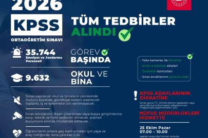 Bakan Çiftçi: "Emniyetimizden 32 bin 601, Jandarmamızdan 3 bin 143 personelimiz sınav güvenliği için görev yapacak"