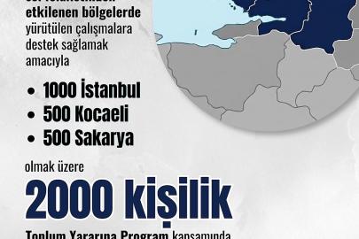 Bakan Işıkhan’dan Marmara Bölgesi’ndeki selden etkilenen illere 2 bin kişilik toplum yararına program tahsisi
